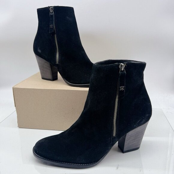 Paul Green Reya Boot Heeled Ankle Black Soft Suede UK 7.5 US 10 - NEW $550 - Picture 2 of 12